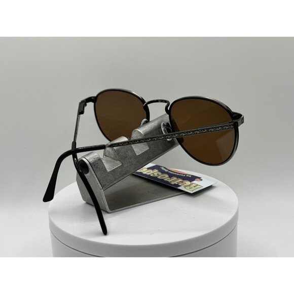 Vintage Oversize Sunglasses NOS Round Preppy Style Brown Lens Marchon Academy - Picture 2 of 5